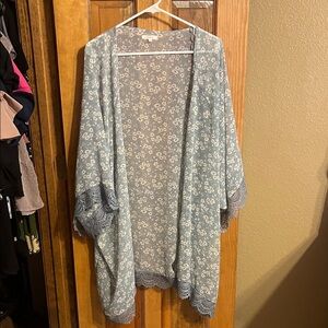 Maurices Floral Lace Kimono Cardigan